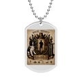 Dog Tag Necklace — Vintage 'House Crossett' Crest Pendant