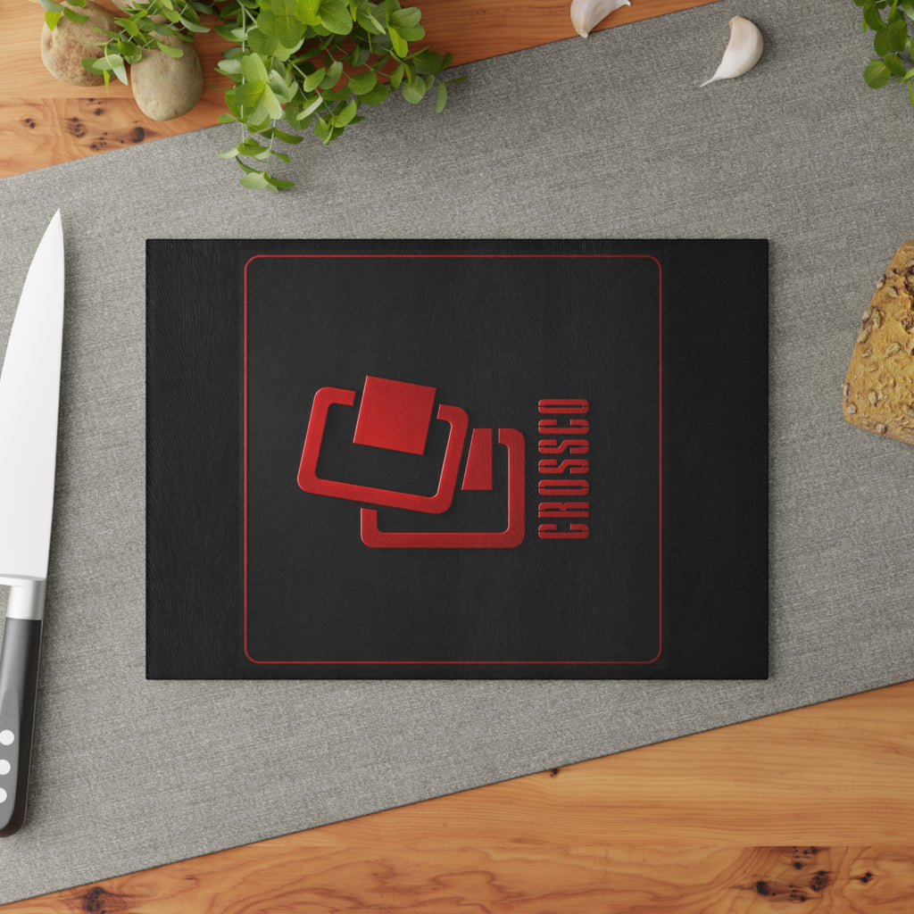 CrossCo Logo Glass Cutting Board