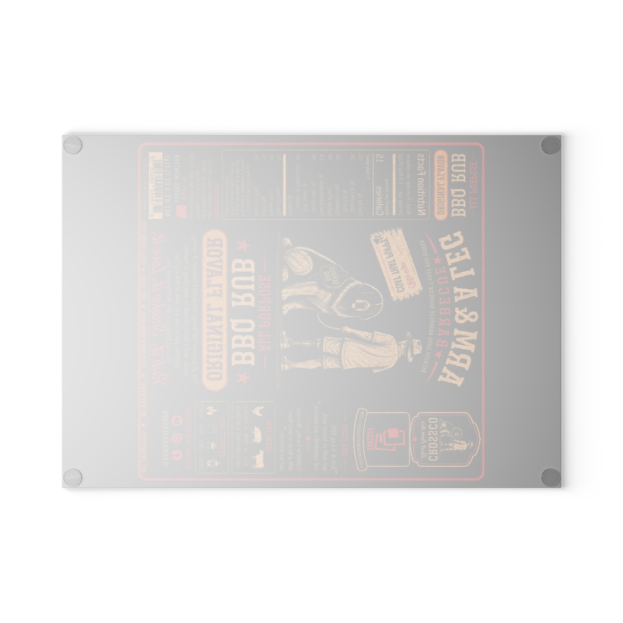 Arm & A Leg Barbecue Original Flavor Glass Cutting Board