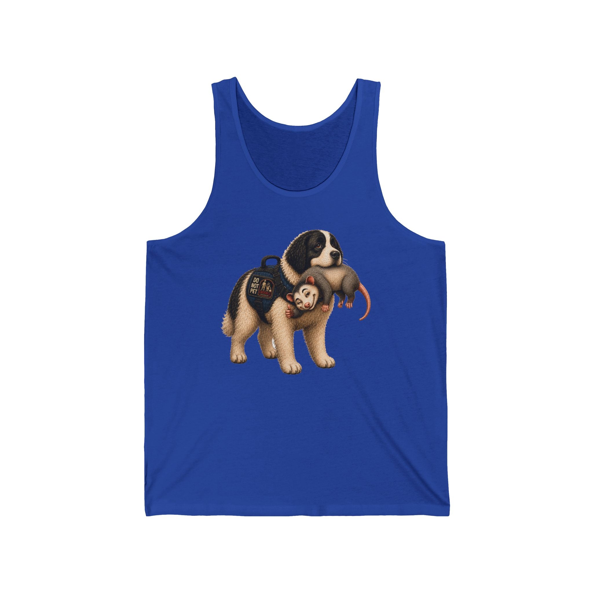 Landseer Newfoundland Tank Top — Cute Ollie Service Dog/Awesome Possum Graphic Tank