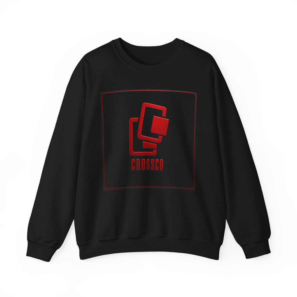 CrossCo Logo Sweatshirt — Red Block Graphic Crewneck
