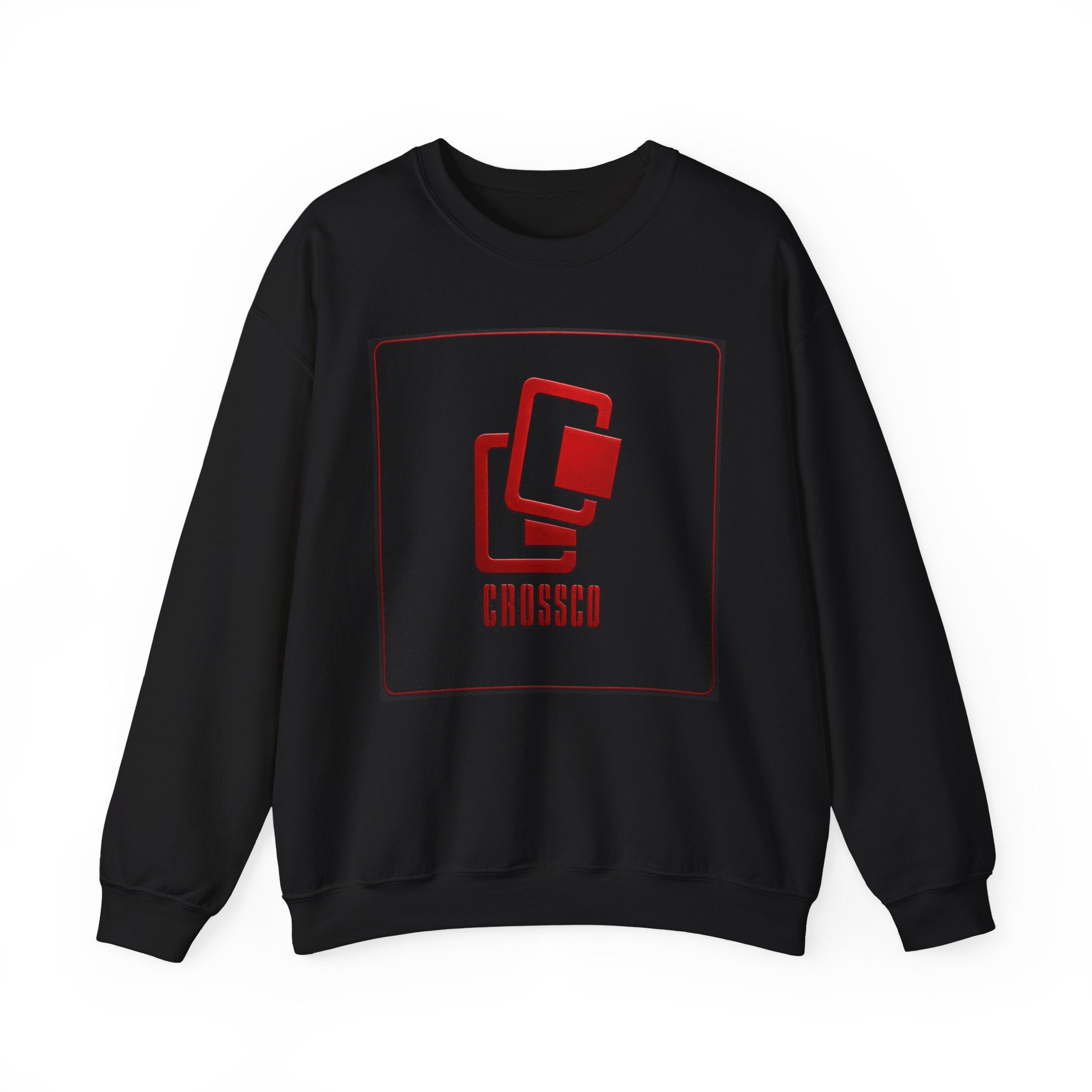 CrossCo Logo Sweatshirt — Red Block Graphic Crewneck
