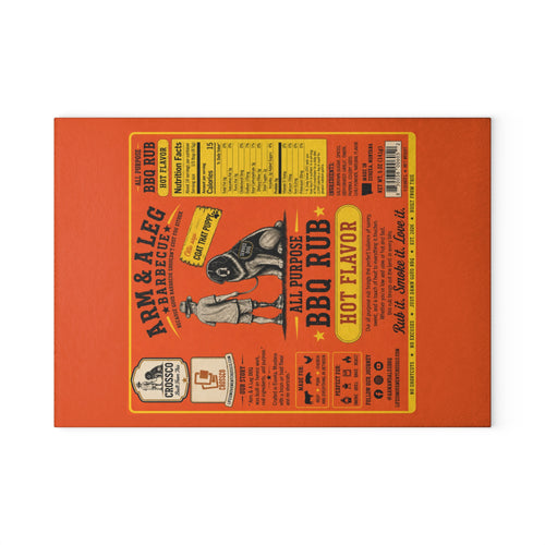 Arm & A Leg Barbecue Hot Flavor Glass Cutting Board