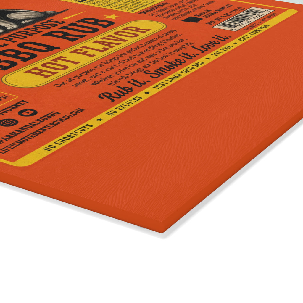 Arm & A Leg Barbecue Hot Flavor Glass Cutting Board