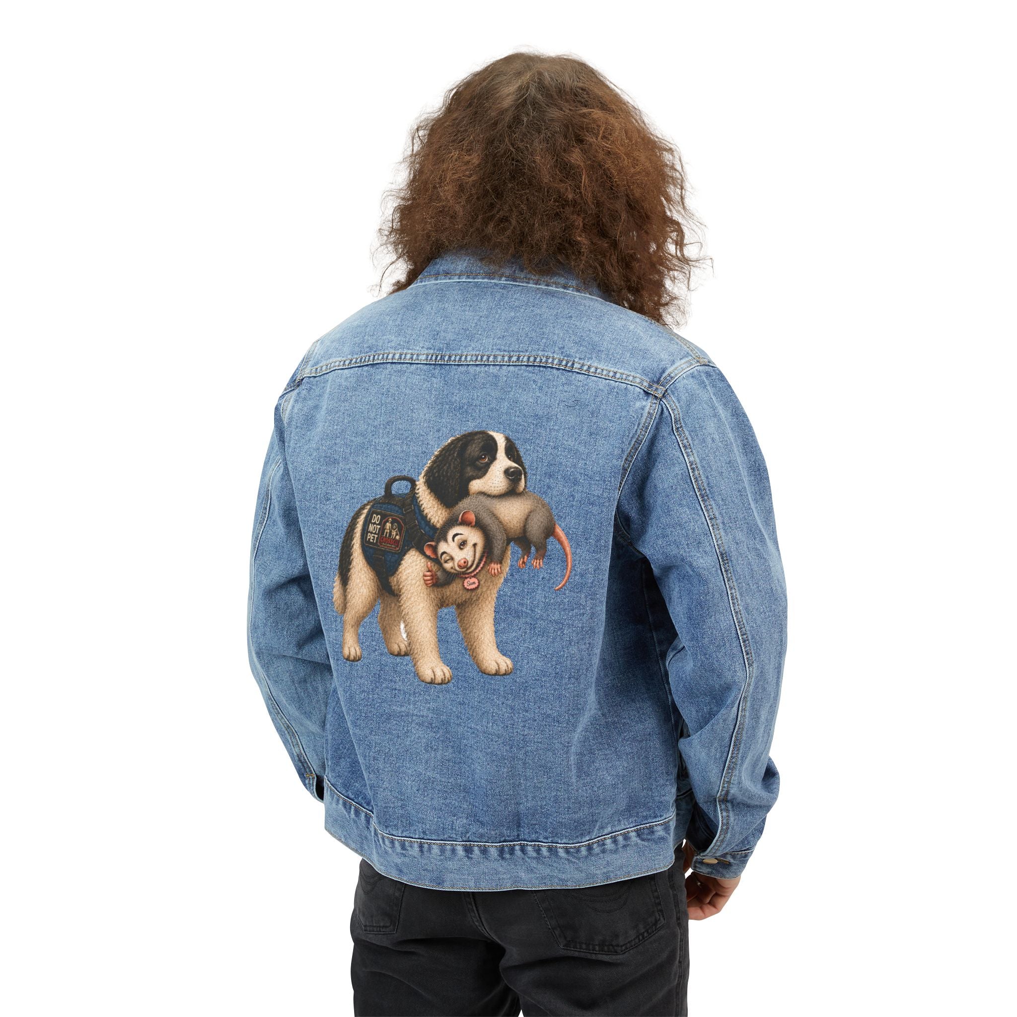 Denim Jacket with Ollie Finds Something Interesting - Sam Gets a Free Ride