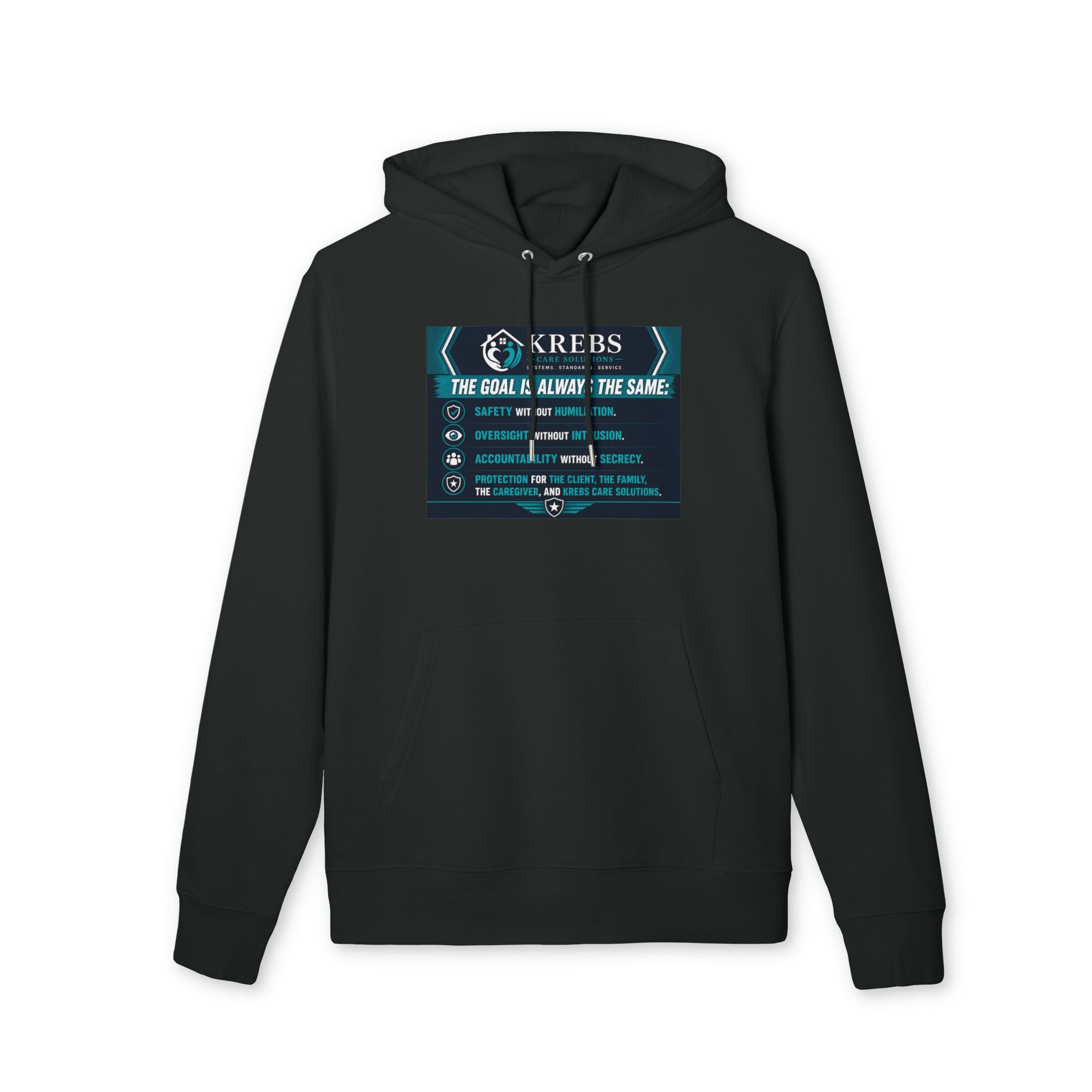 Krebs Care Solutions Goal Hoodie — “The Goal Is Always the Same” Graphic Pullover