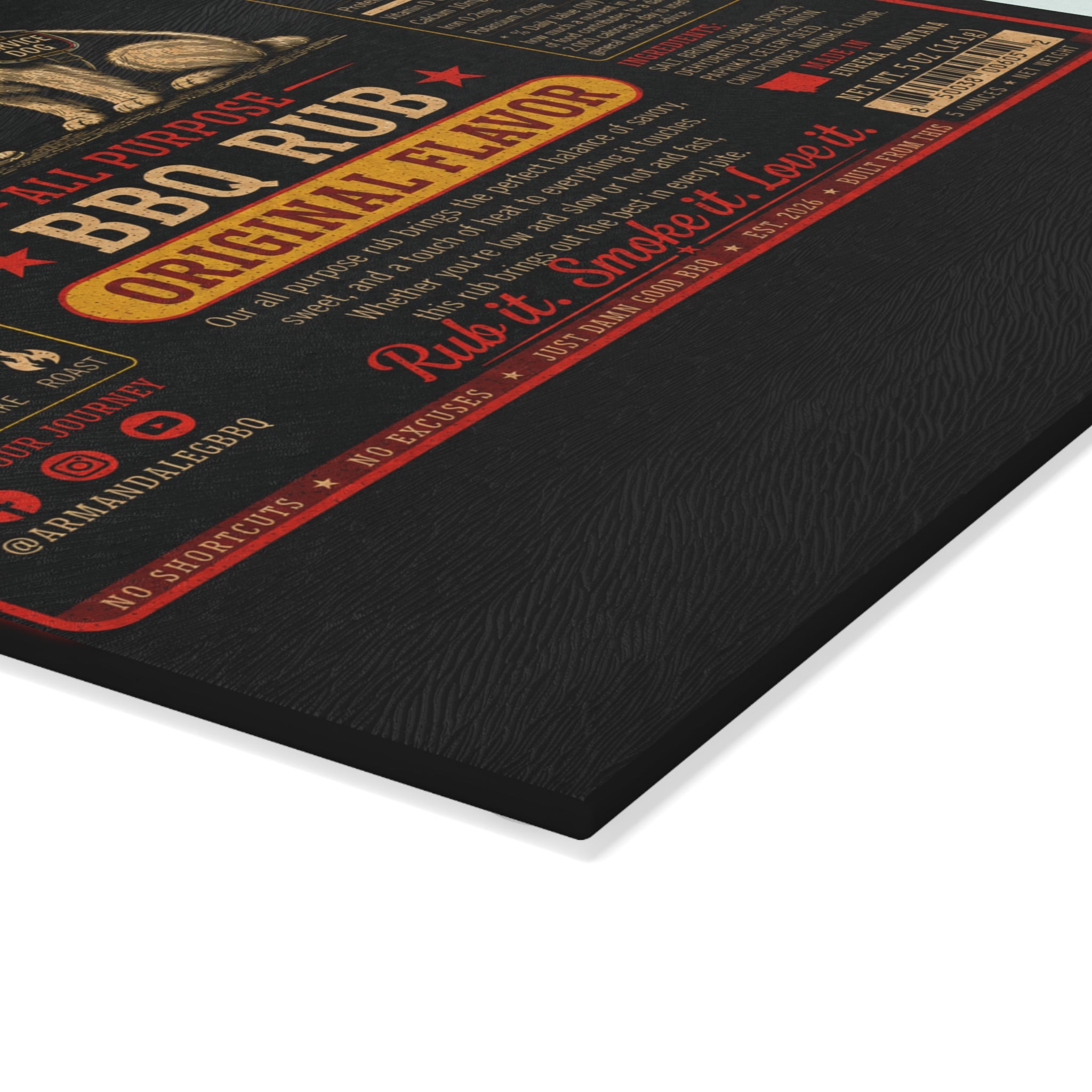 Arm & A Leg Barbecue Original Flavor Glass Cutting Board