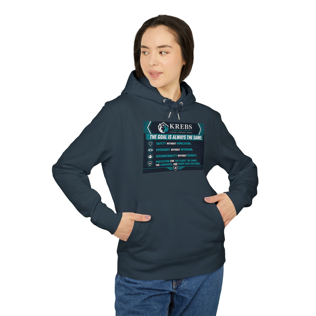 Krebs Care Solutions Goal Hoodie — “The Goal Is Always the Same” Graphic Pullover