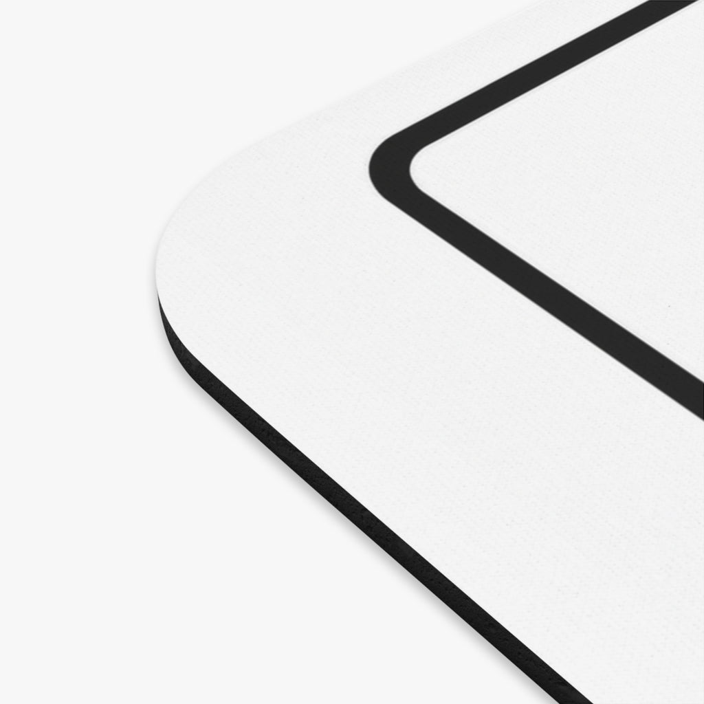 Crossco Logo Mouse Pad — Minimalist Black & White Rectangular Desk Pad