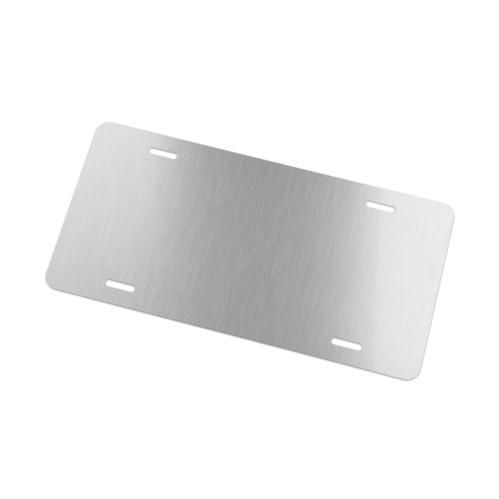 Custom Red CrossCo Logo Vanity Plate - Glossy Black or Brushed Aluminum License Plate
