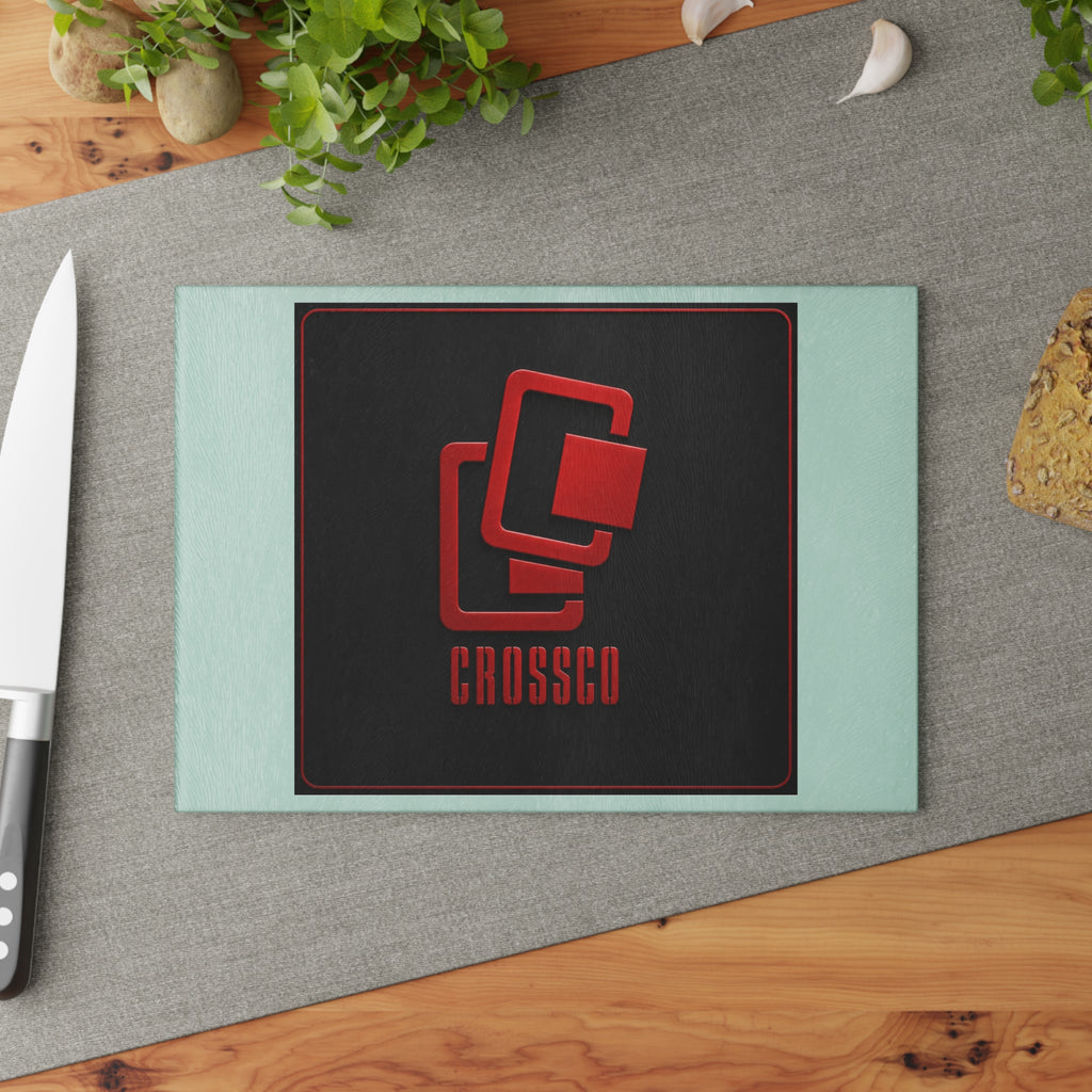 CrossCo Logo Glass Cutting Board