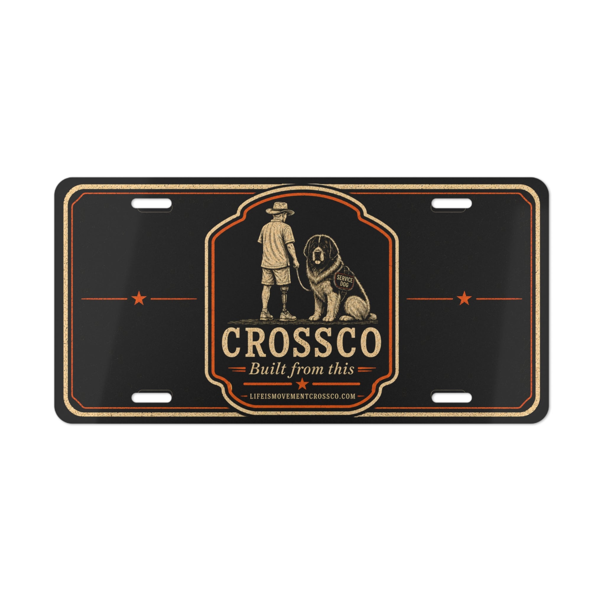 Vanity Plate - 'CROSSCO Built From This' Logo License Plate
