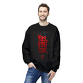 Inspirational Crewneck Sweatshirt — "Yes, you can." Motivational Graphic