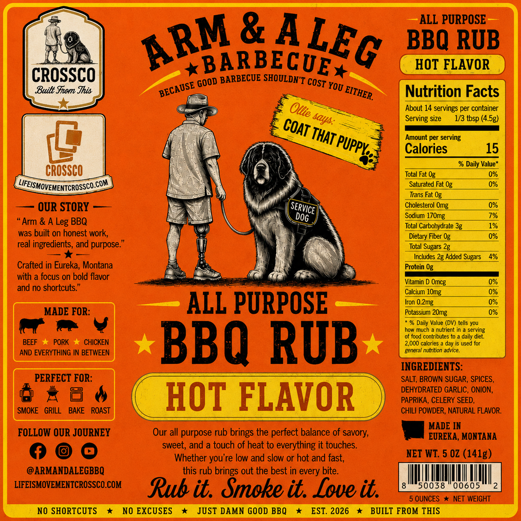 Arm & A Leg Barbecue All Purpose BBQ Rub
