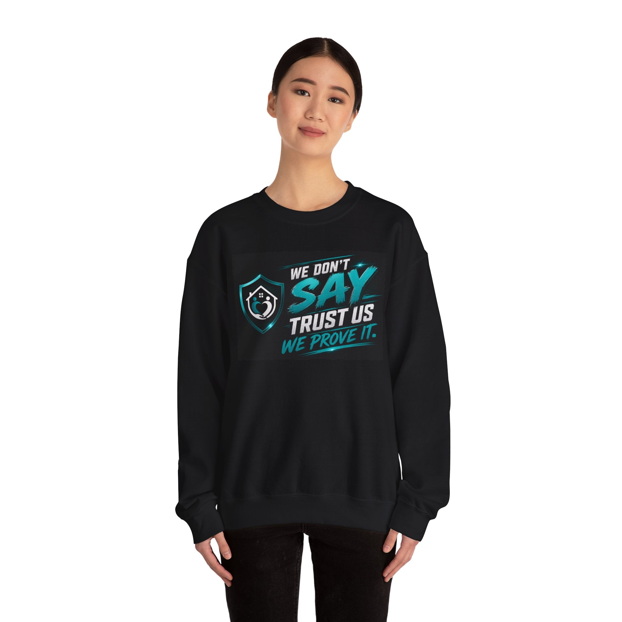 Krebs Care Solution Crewneck Sweatshirt — "We Don't Say Trust Us, We Prove It"
