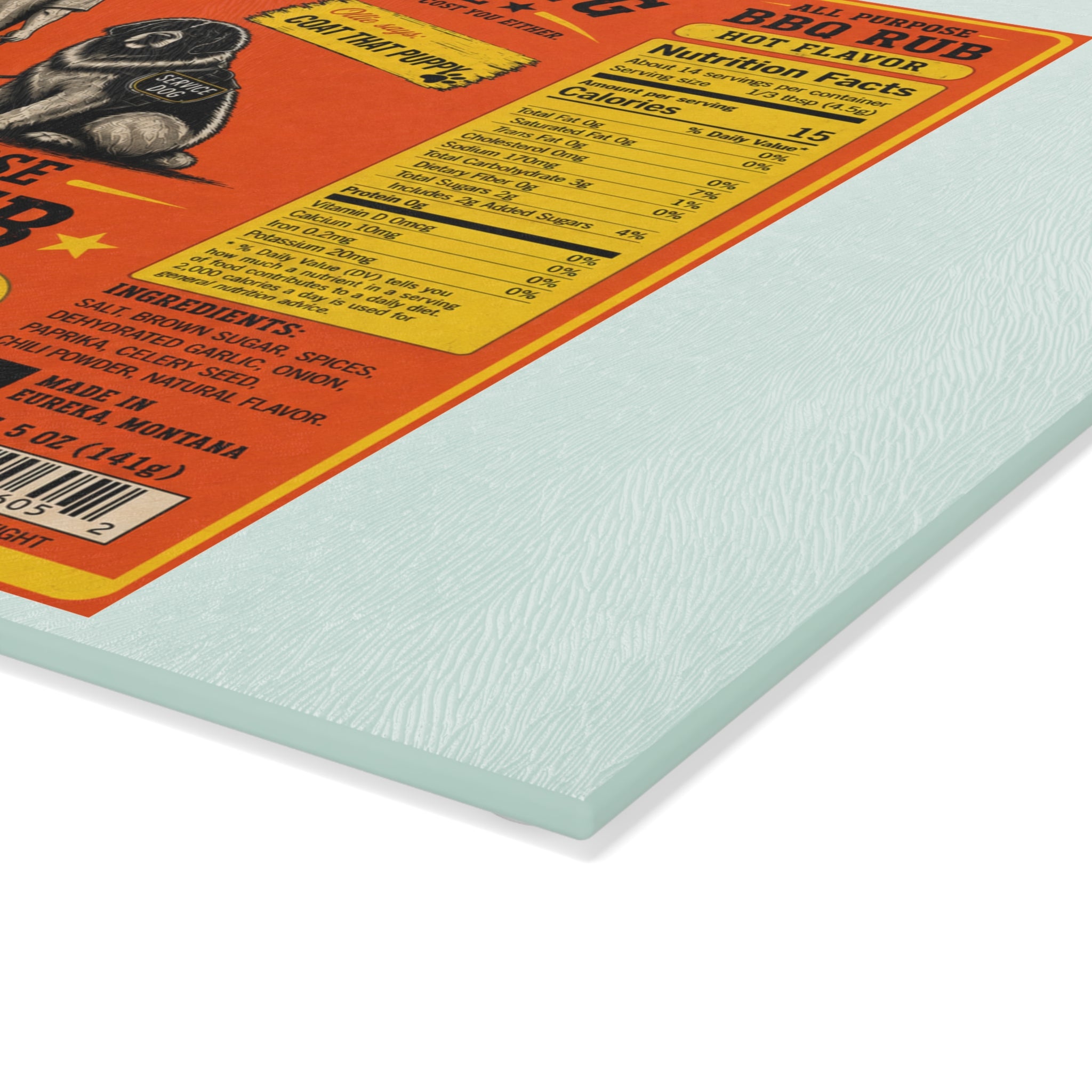 Arm & A Leg Barbecue Hot Flavor Glass Cutting Board