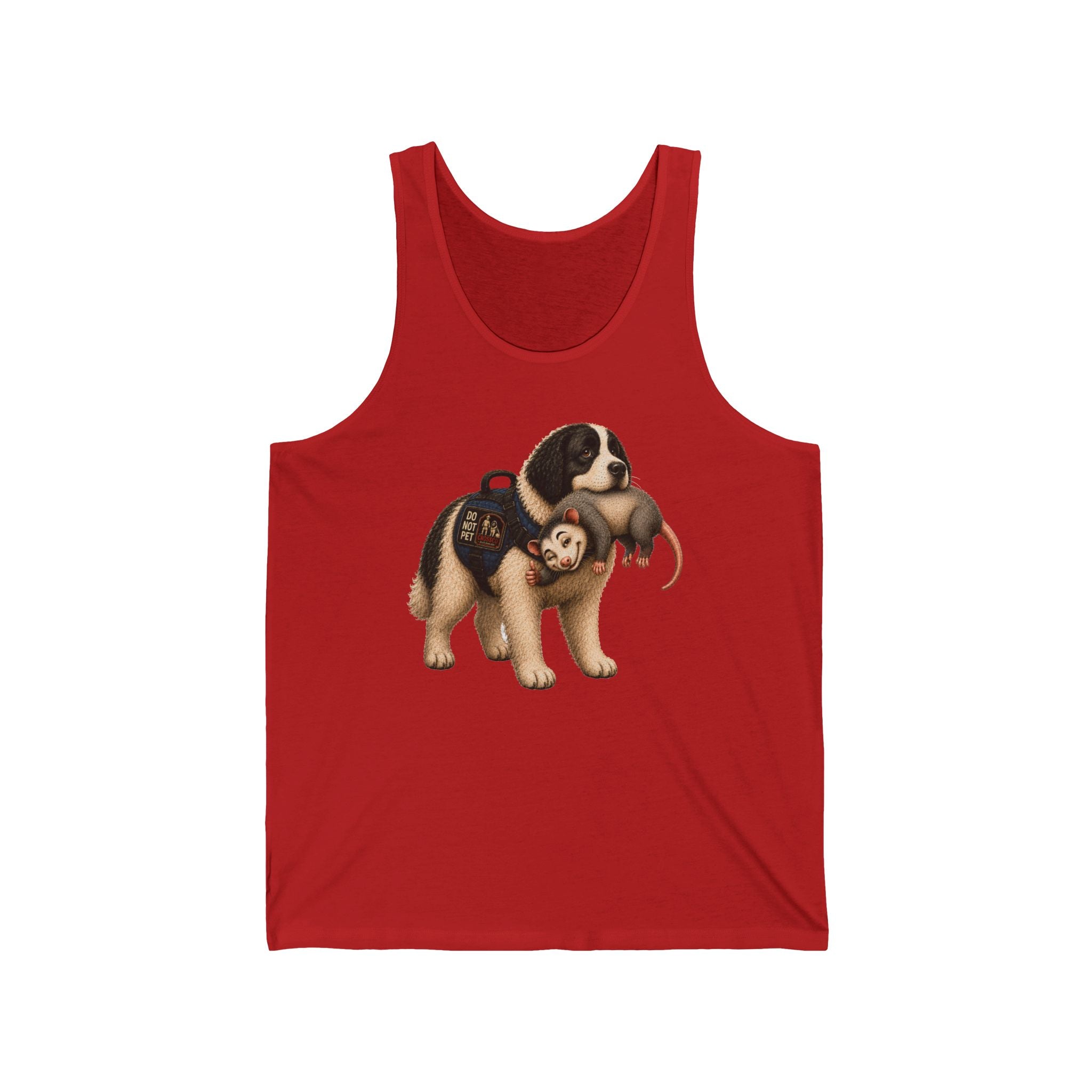 Landseer Newfoundland Tank Top — Cute Ollie Service Dog/Awesome Possum Graphic Tank