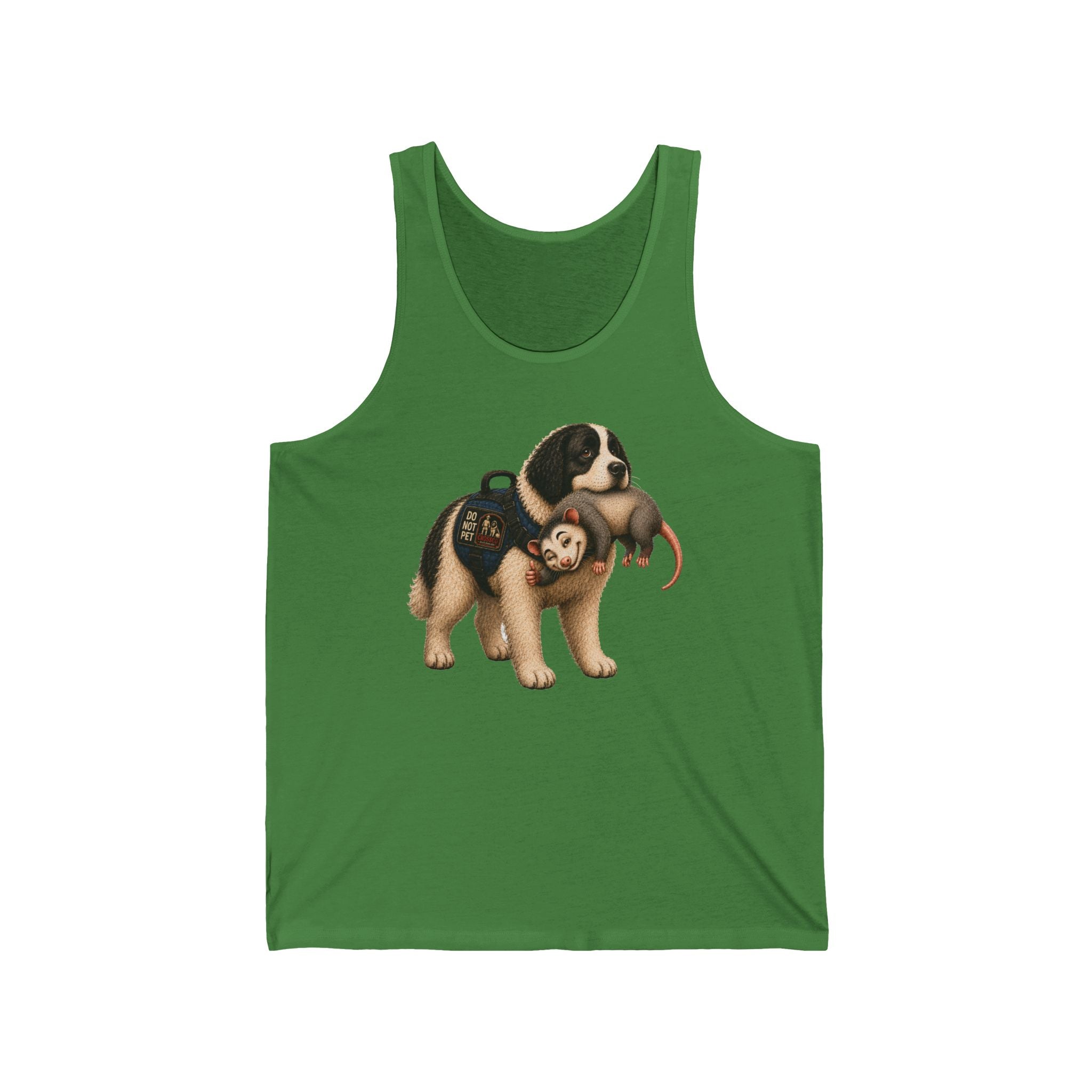 Landseer Newfoundland Tank Top — Cute Ollie Service Dog/Awesome Possum Graphic Tank