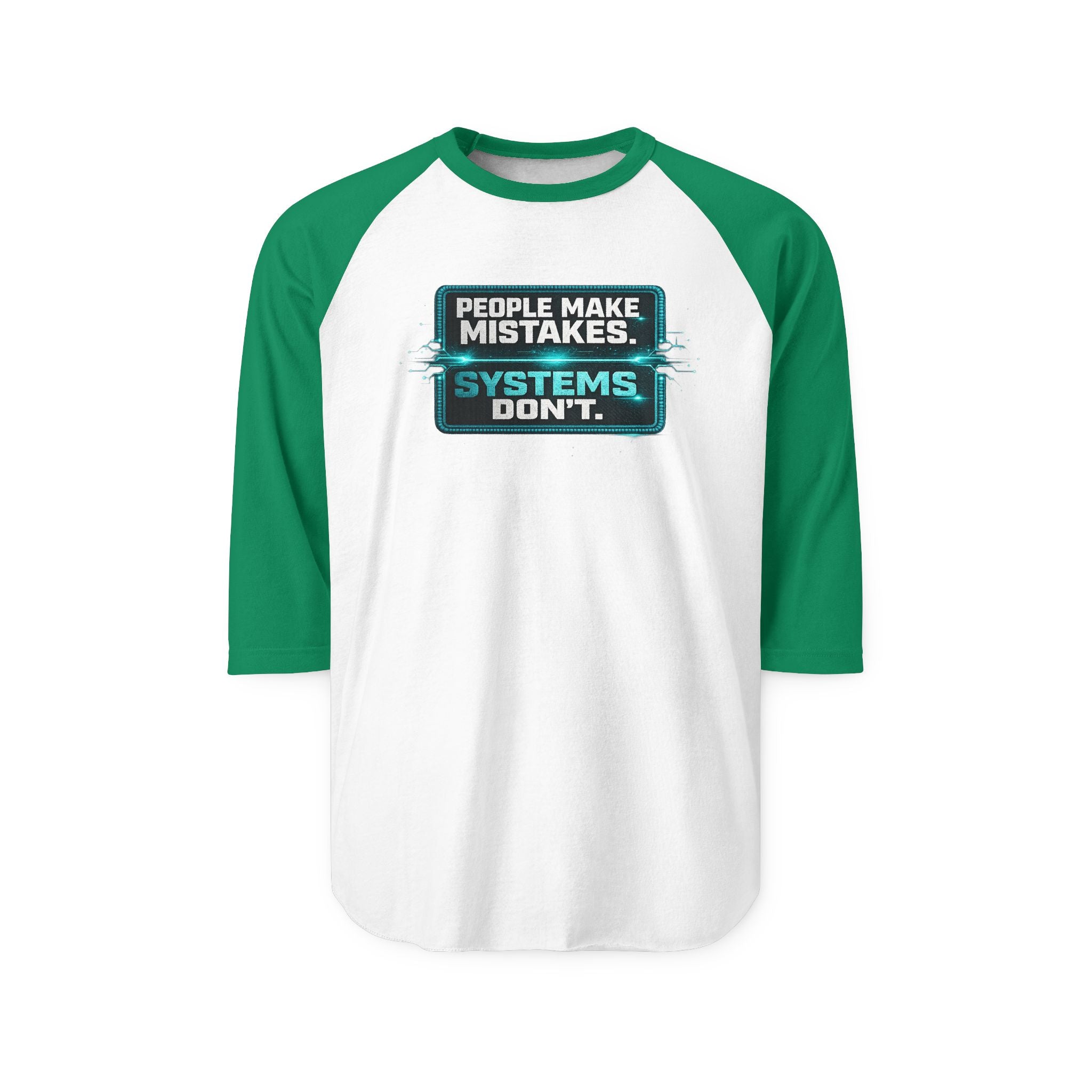Krebs Care Solutions Raglan Shirt — People Make Mistakes. Systems Don’t.