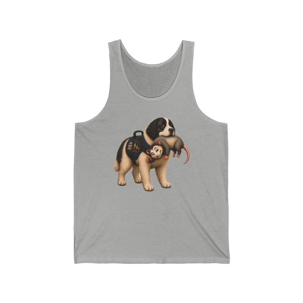 Landseer Newfoundland Tank Top — Cute Ollie Service Dog/Awesome Possum Graphic Tank