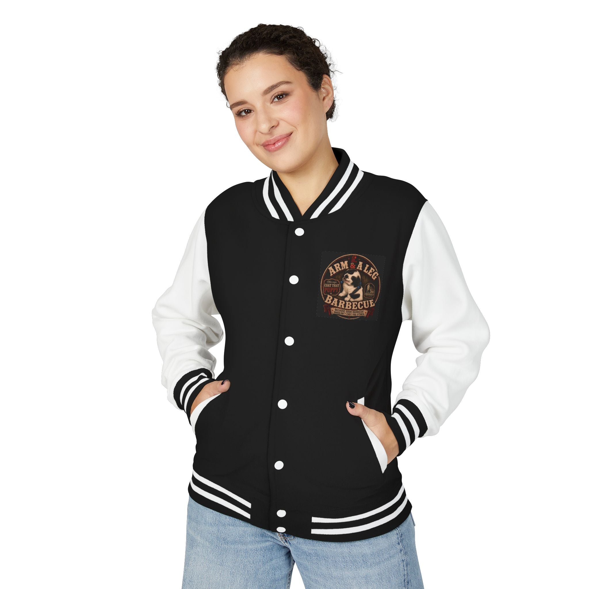Arm & A Leg Barbecue Varsity Jacket — CrossCo Ollie Badge Edition