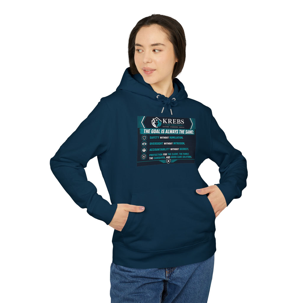 Krebs Care Solutions Goal Hoodie — “The Goal Is Always the Same” Graphic Pullover