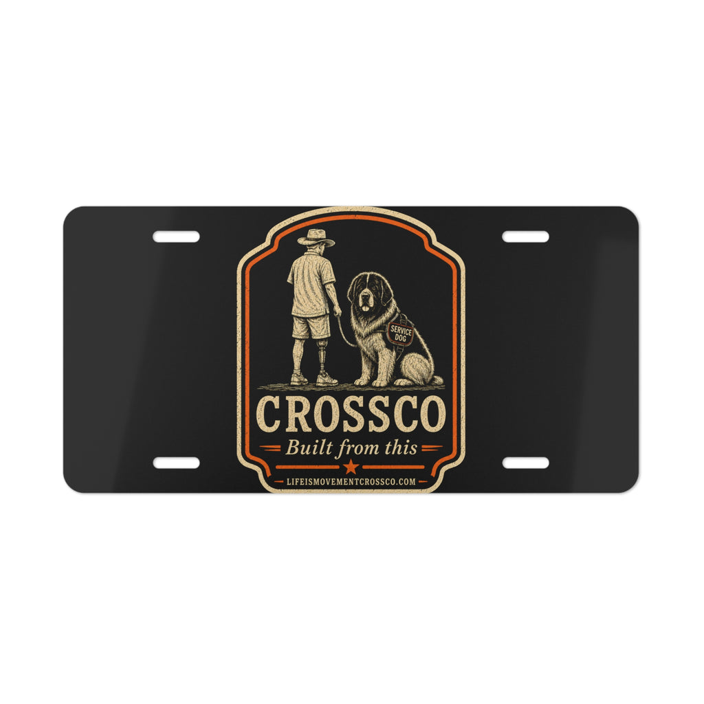 Vanity Plate - 'CROSSCO Built From This' Dog & Handler License Plate