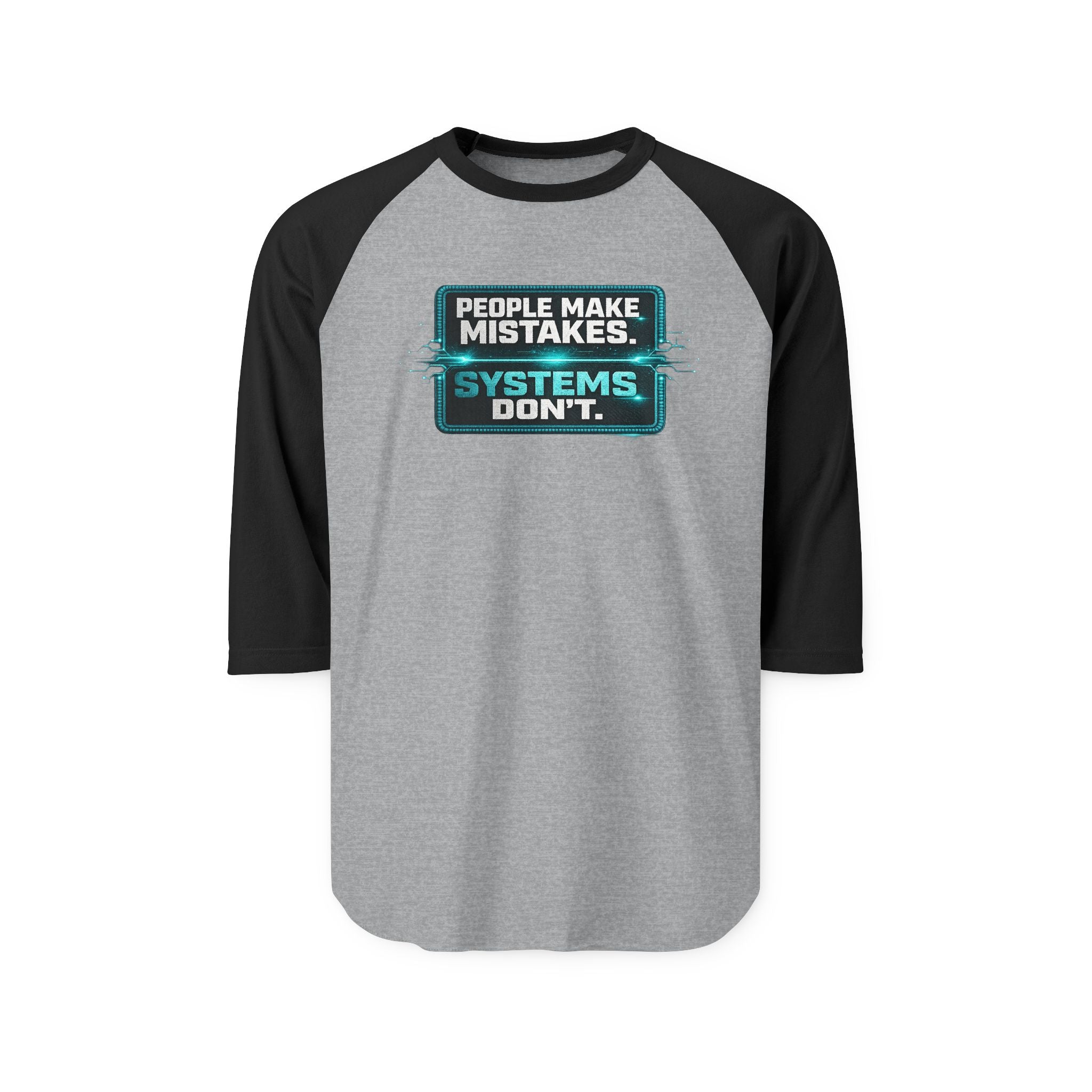 Krebs Care Solutions Raglan Shirt — People Make Mistakes. Systems Don’t.