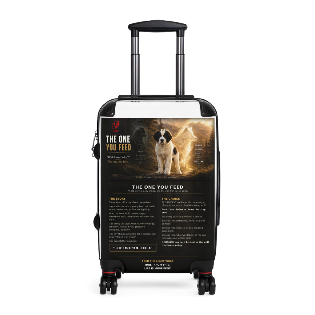 CrossCo “The One You Feed” Rolling Suitcase