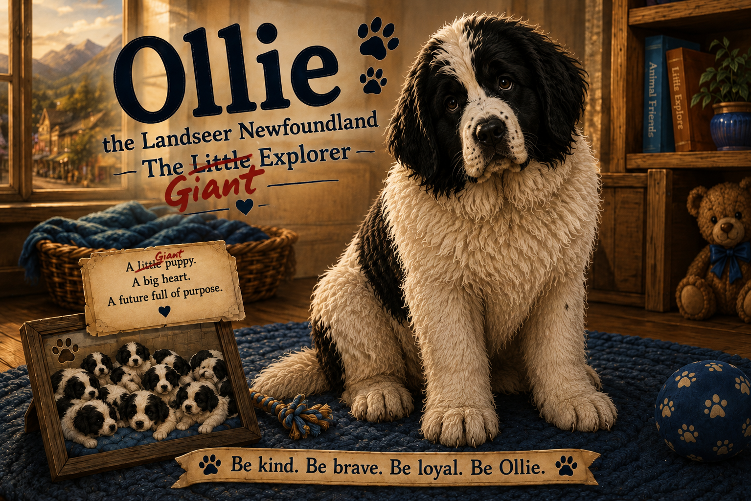 Ollie the Landseer Newfoundland - The Giant Explorer (Digital Copy)